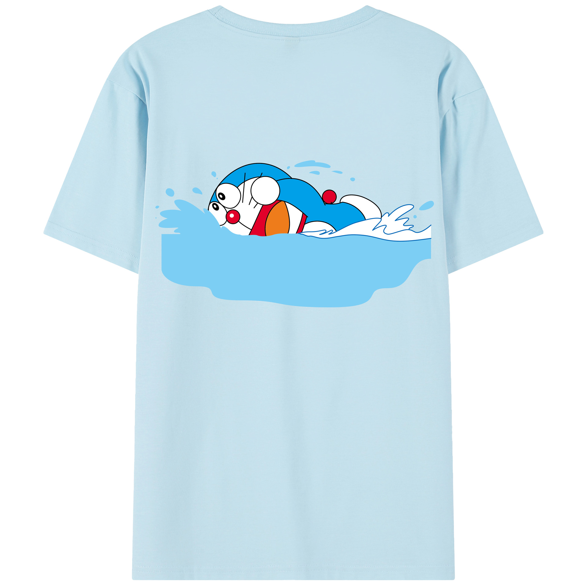 （画像用） ドラえもん Doraemon 綿100％半袖Tシャツ（背面プリント）